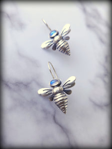 Sterling Queen Bee Gemstone Earring