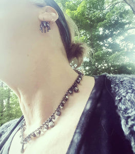 Coneflower Pearl Chandelier Earrings