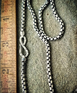 Sterling Box Chain Necklace, 4mm