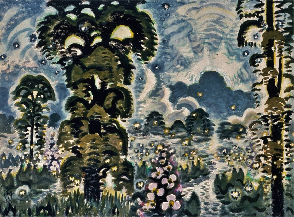 Fireflies and Lightening, painting by Charles Burchfield