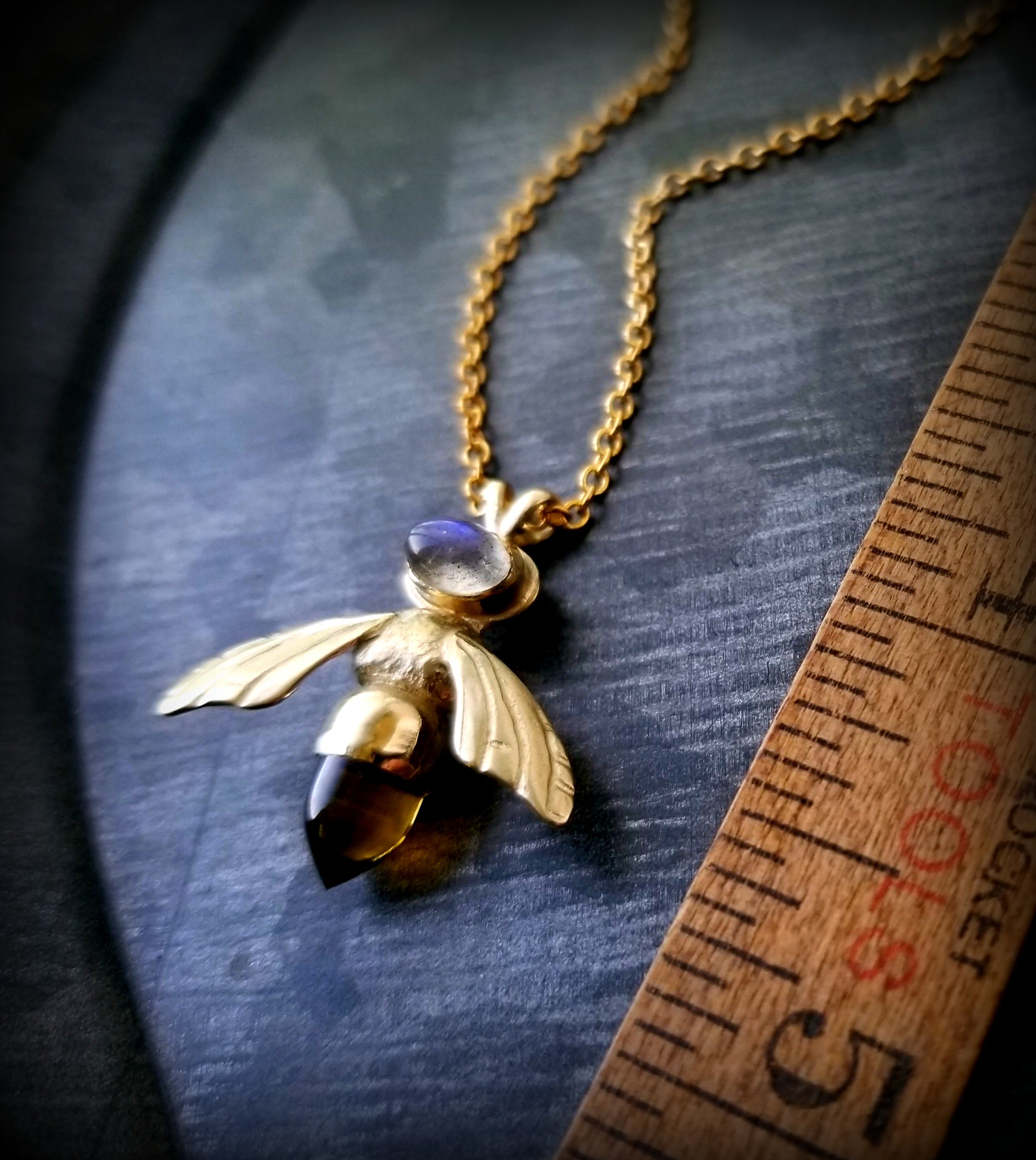 Bee Necklace | Bumble Bee | Cloisonne Jewelry | Bamboo
