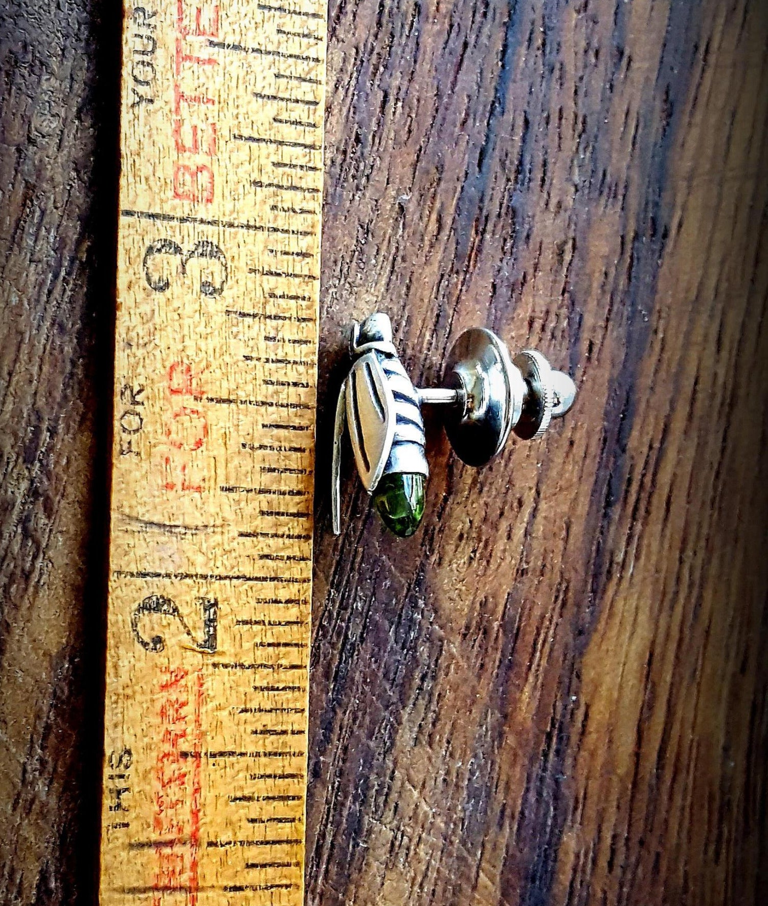 Peridot Firefly Pin
