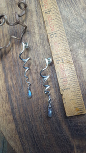 Rainforest Spiral Vine Earrings in Sterling