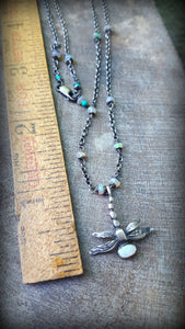 Petite Sterling Dragonfly Necklace
