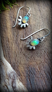 Opal Angel Earrings, Sterling