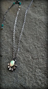 opal angel necklace sterling