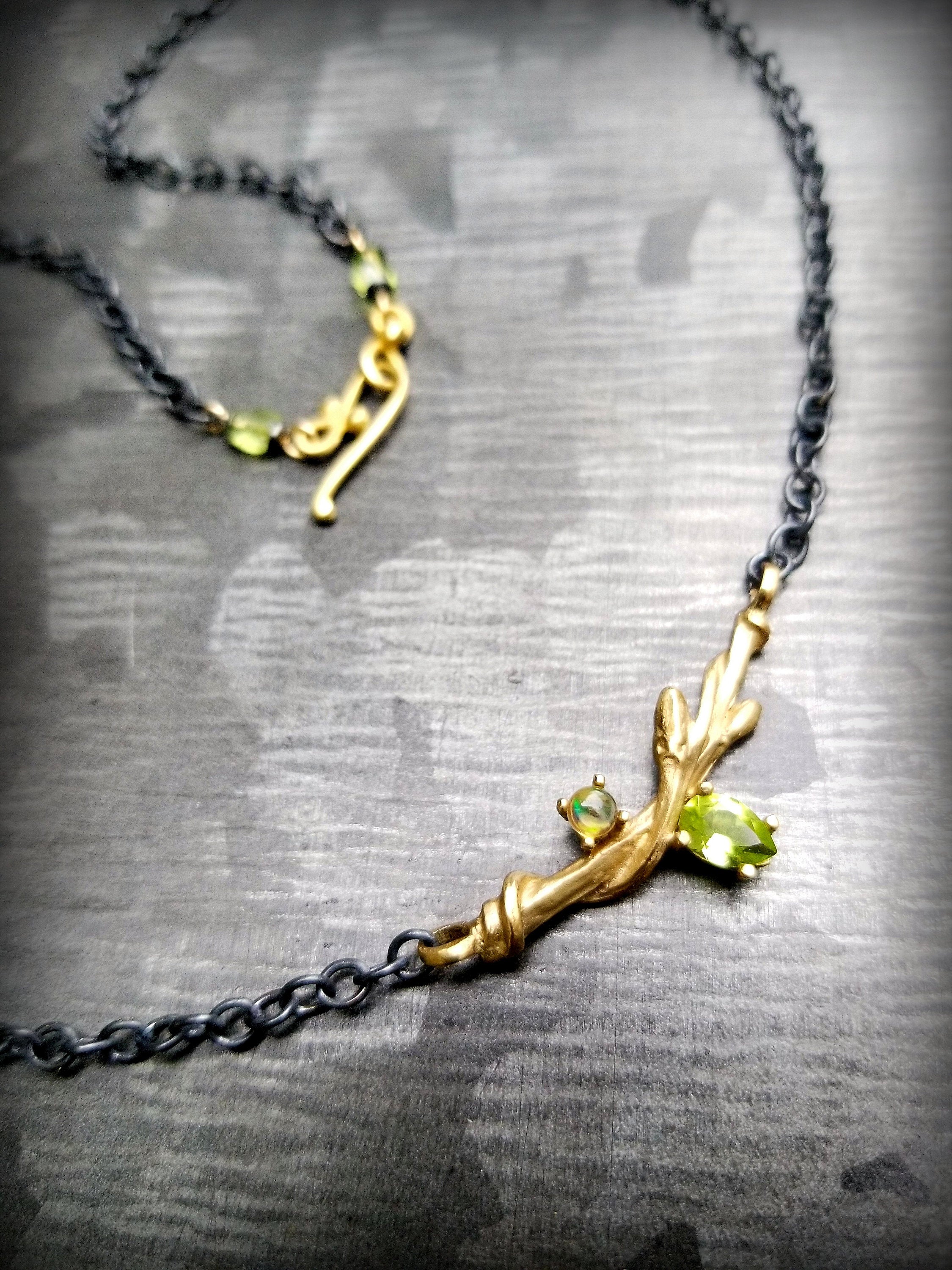 Midnight Garden Branch Necklace