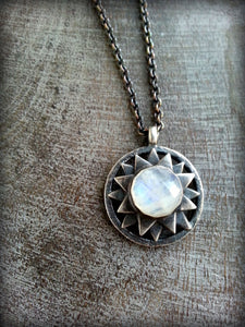 Sterling Silver Celeste Moonstone Star Necklace, ©Teresa de la Guardia, All Rights Reserved