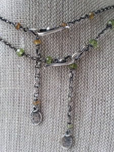 One Inch Beaded Chain Extender and Sterling Tag