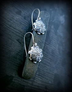 Sterling  Floral Manhole Cover Earrings