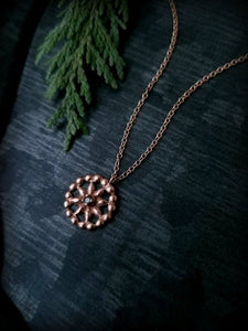 14k Rose Gold Solstice Star Necklace with Salt and Pepper Diamond